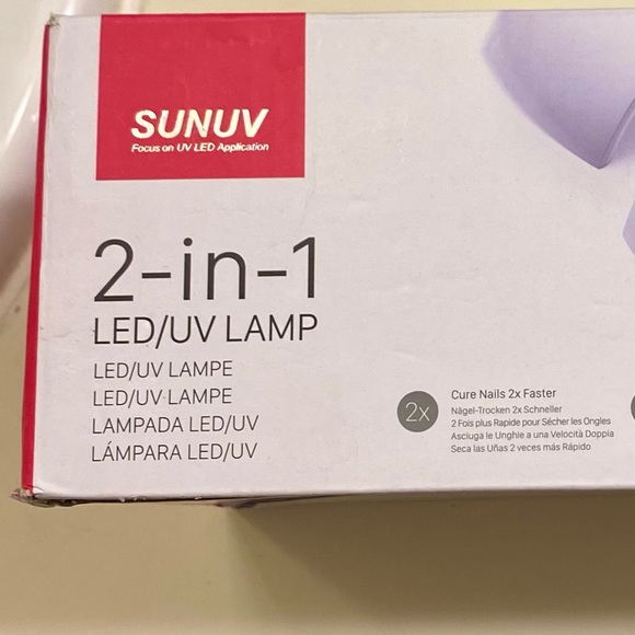 SUNUV SUN 9C 2 IN 1 LED UV LAMP NAIL LAMP CURING 2XS FASTER 18 LED EUC IN BOX - Picture 10 of 16